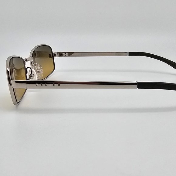 Celine SC1019 Col. 579 Silver Frame Yellow Gradient Flash Gold Lens Sunglasses - Picture 3 of 14
